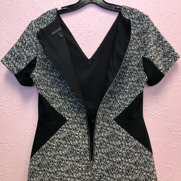 BANANA REPUBLIC dress geometric cut-ins black and gray 10P - Picture 14 of 14